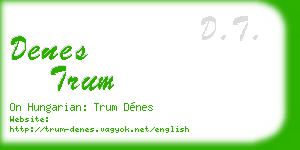 denes trum business card